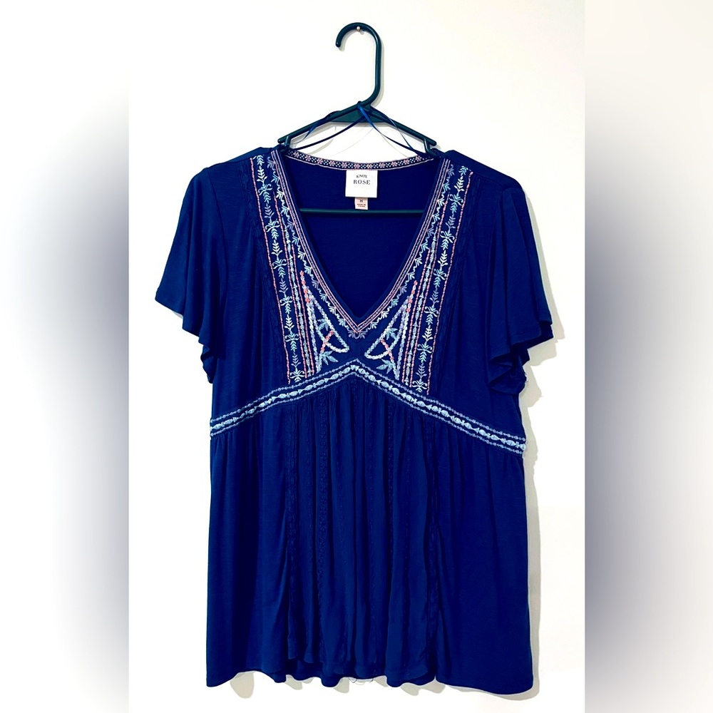 WOMENS NAVY BLOUSE